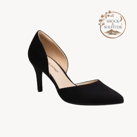 Dream Pairs Shoes - NWOT Dream Pairs Black D’Orsay Heels |  Size 9 | 3-Inch Pointed Toe Pumps